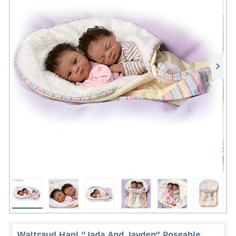 Poseable Twin Baby Dolls with Blanket